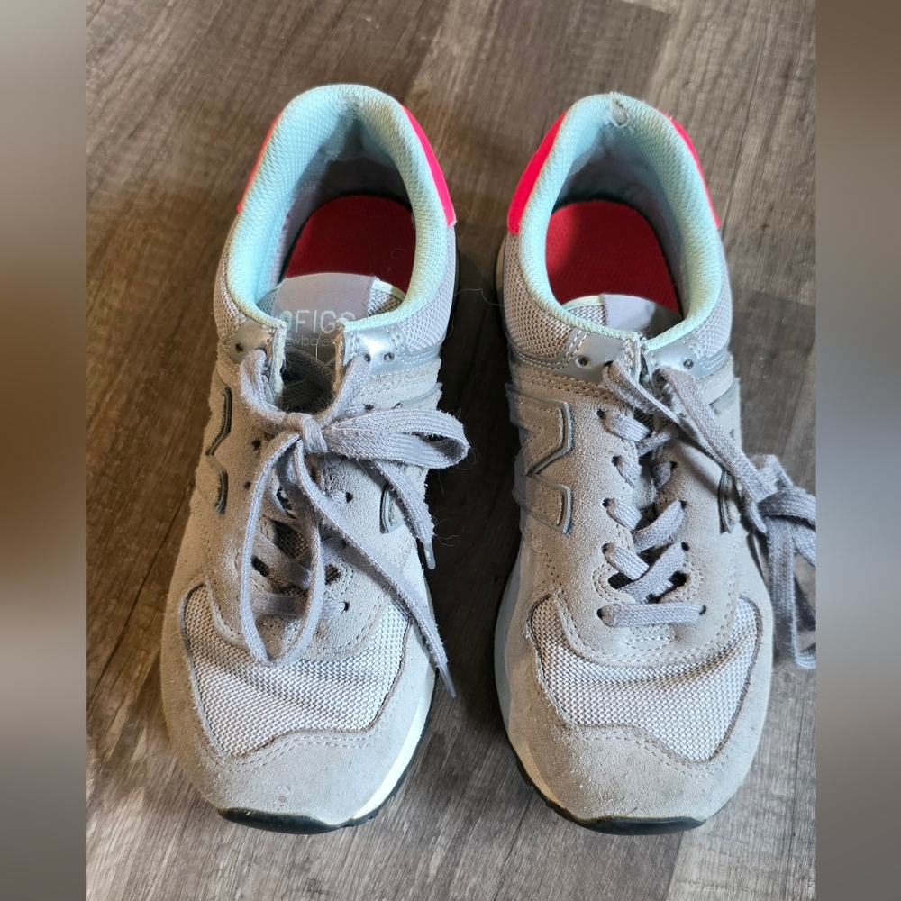 Figs x New Balance Gray Sneakers with Pink and Blue Accents